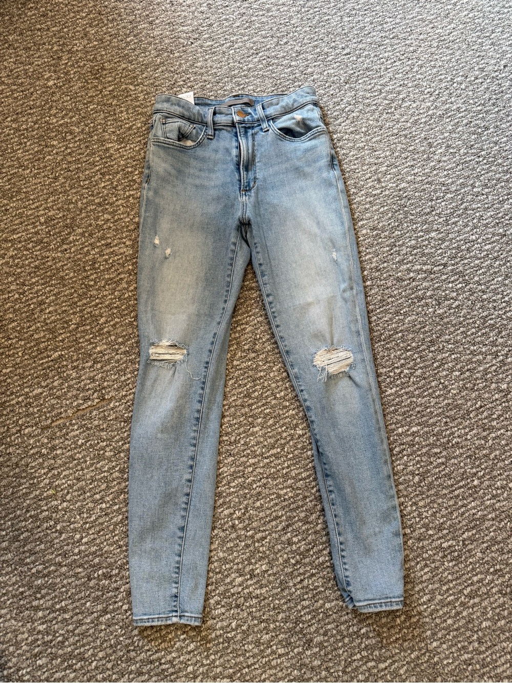 Joe's Jeans Light Wash Ripped Skinny Jeans